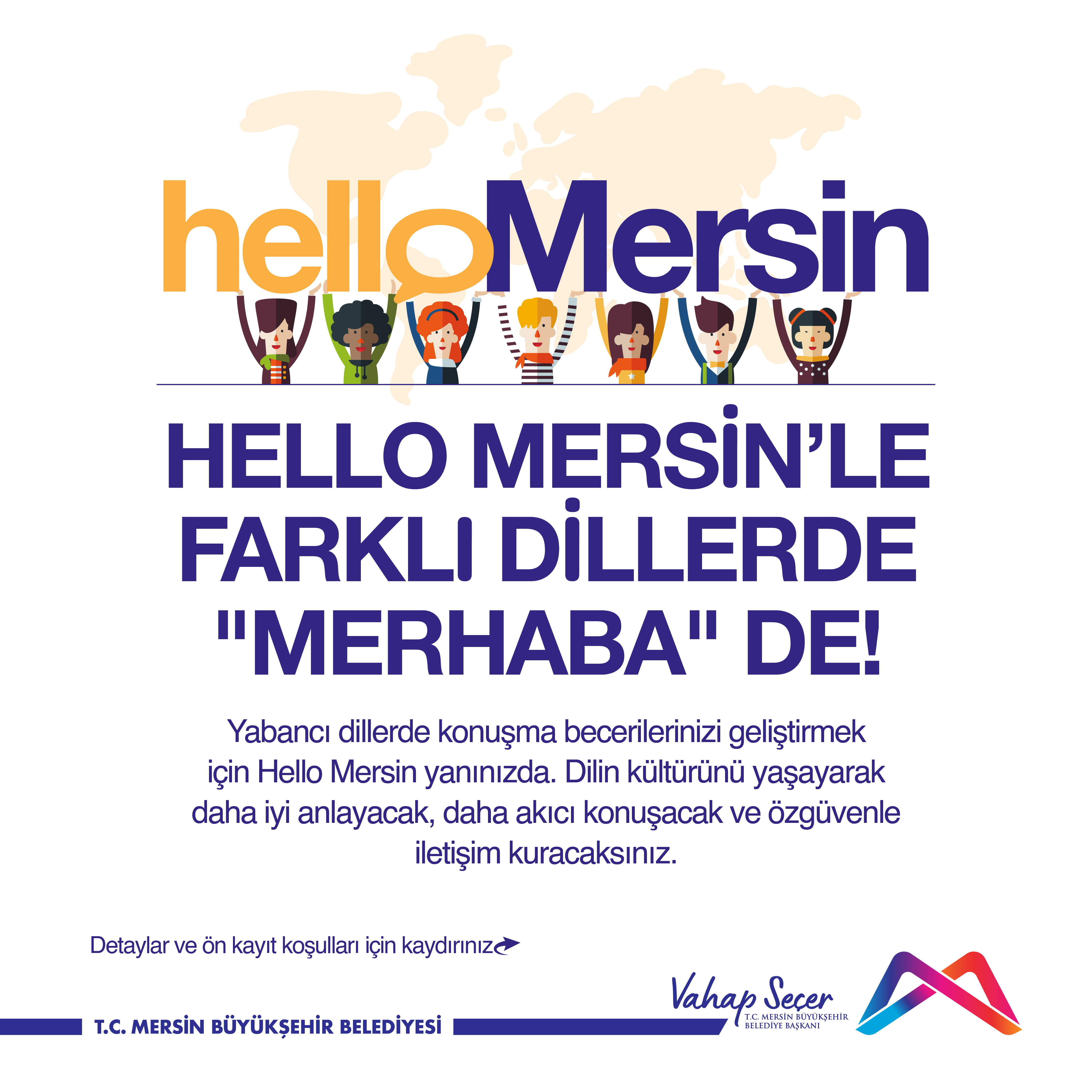 Hello Mersin'le farklı dillerde 