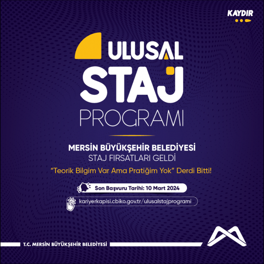 Ulusal Staj Programına başvurular başladı!