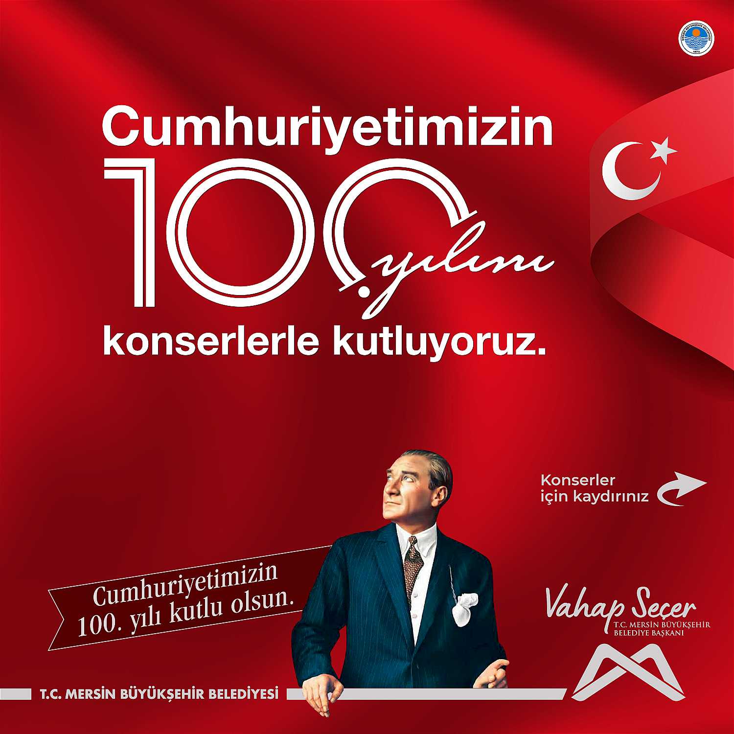 Cumhuriyetimizin 100. yılını konserlerle kutluyoruz. 