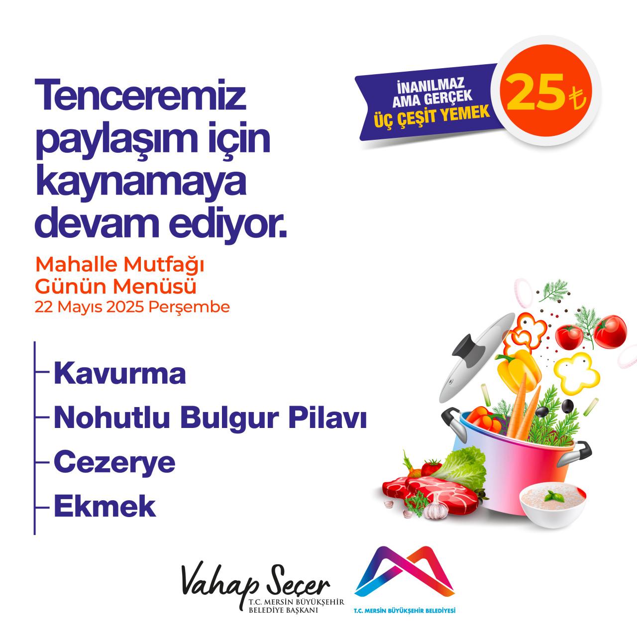 22 Mayıs Mahalle Mutfakları menümüz: