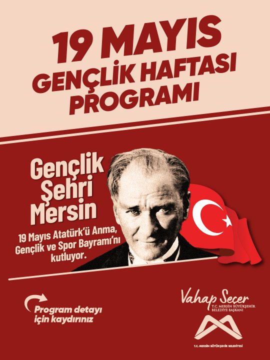19 Mayıs Gençlik Haftası programlarında buluşalım!