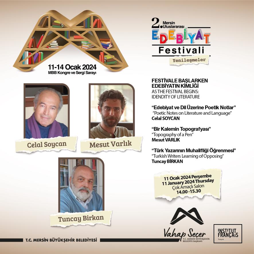 2. Mersin Uluslararası Edebiyat Festivali 11 Ocak 2024 programı