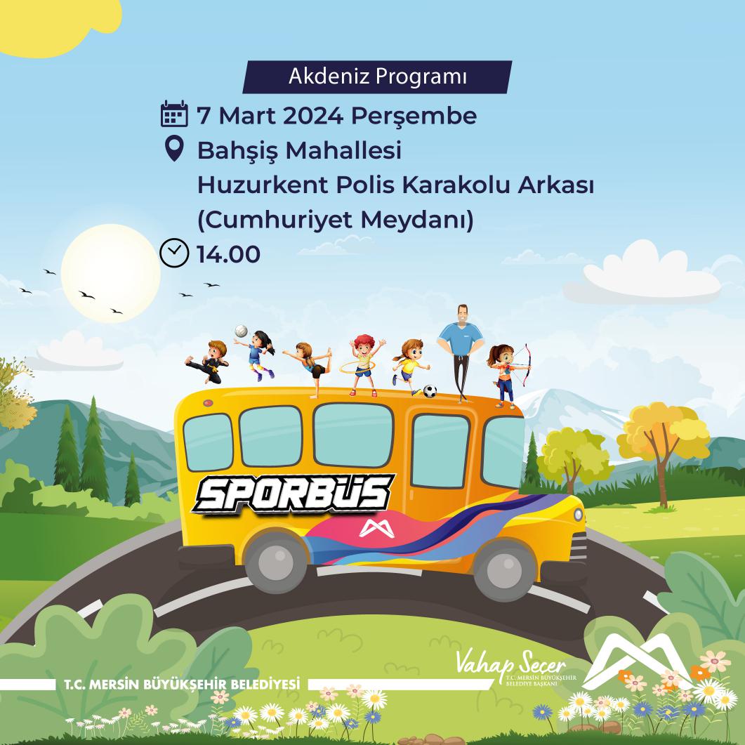 Sporbüs aracımızla mahalle mahalle geziyoruz.