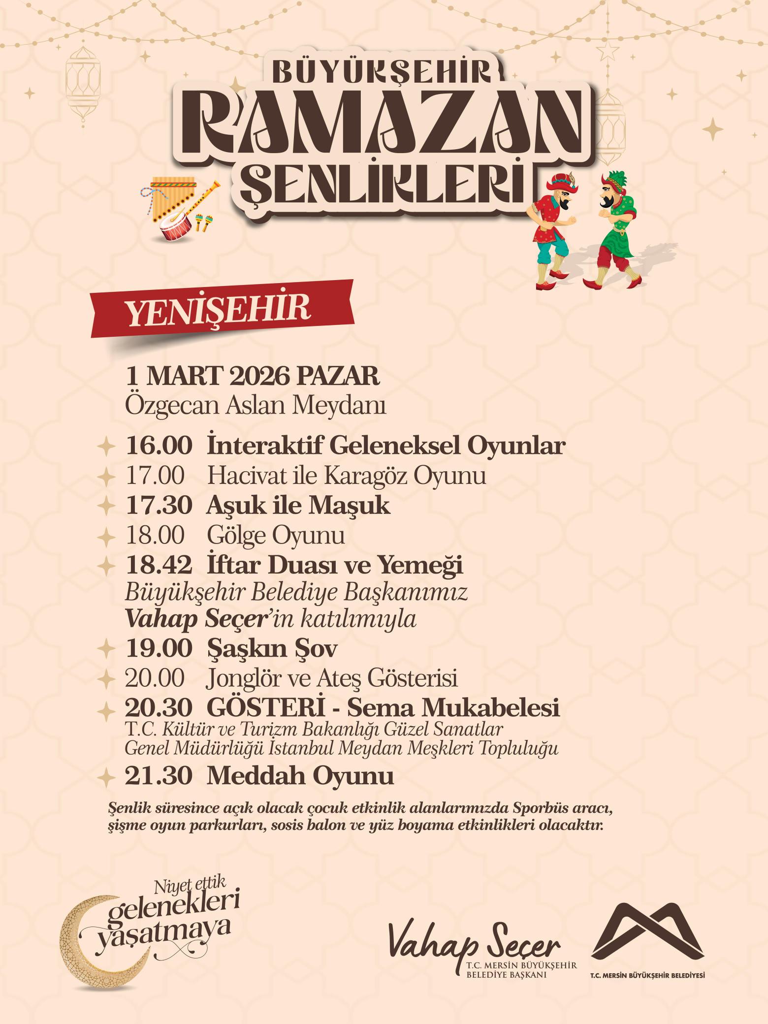 Büyükşehir Ramazan Şenlikleri Yenişehir Programı 