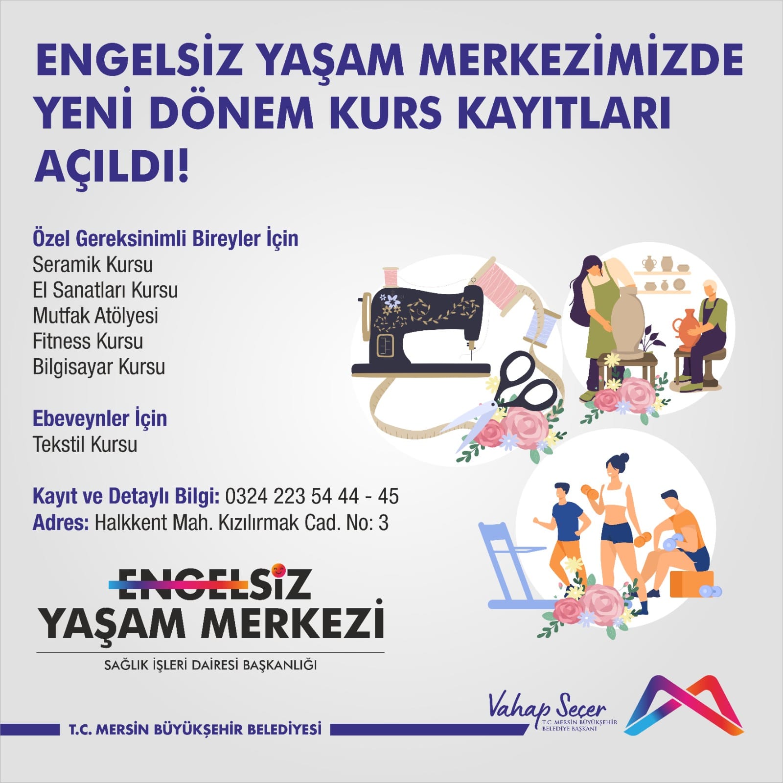 Engelsiz Yaşam Merkezimizde yeni dönem kurs kayıtları açıldı!