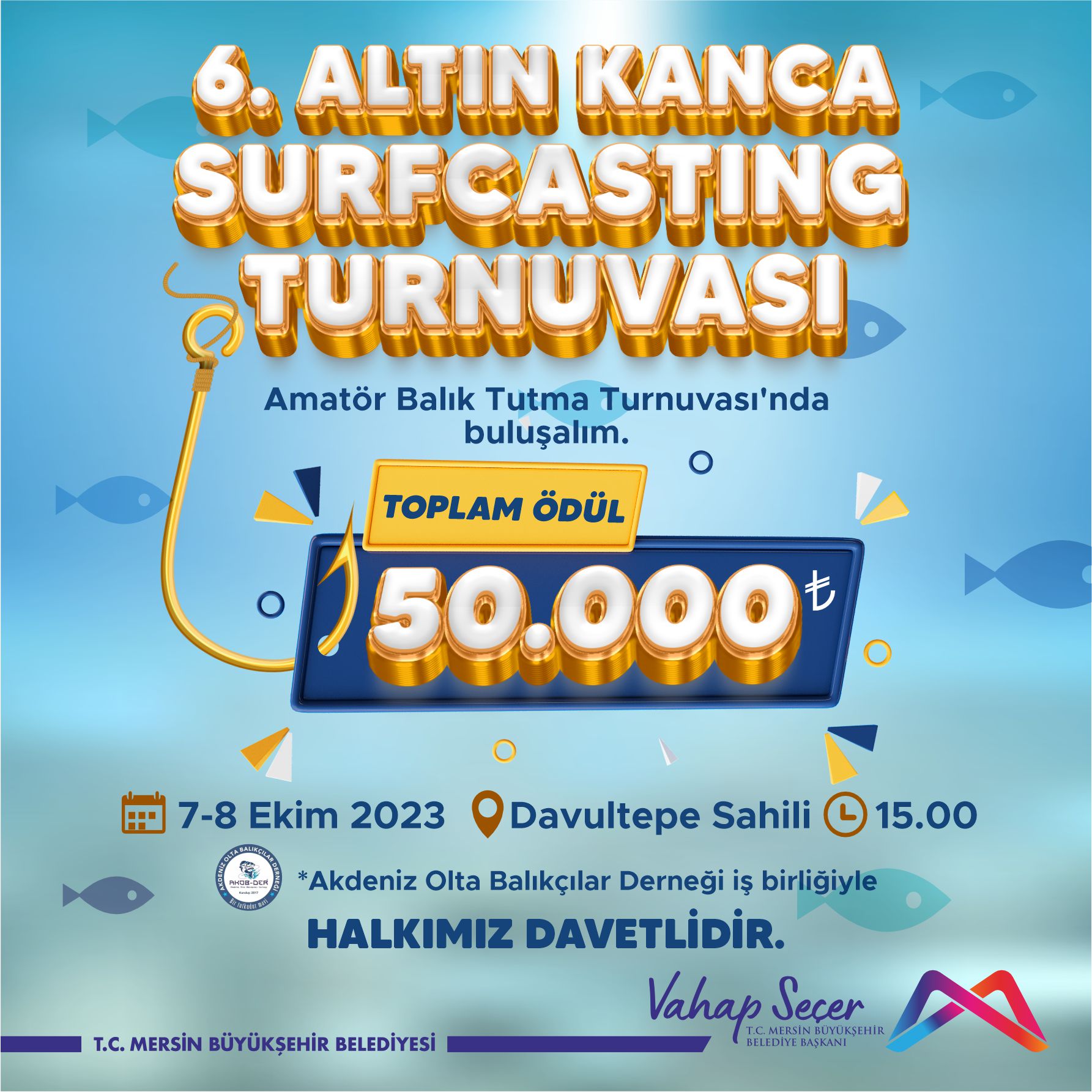 6. Altın Kanca Surfcasting Amatör Balık Tutma Turnuvası'nda buluşalım!