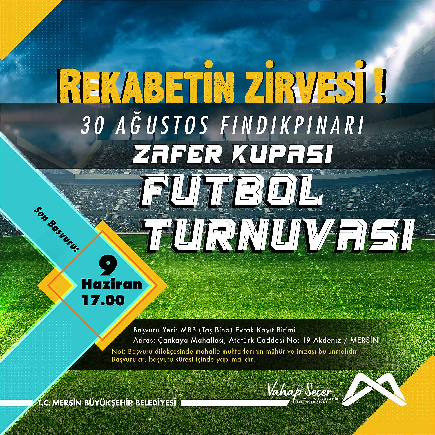 30 Ağustos Fındıkpınarı Zafer Kupası Futbol Turnuvası'na davetlisiniz