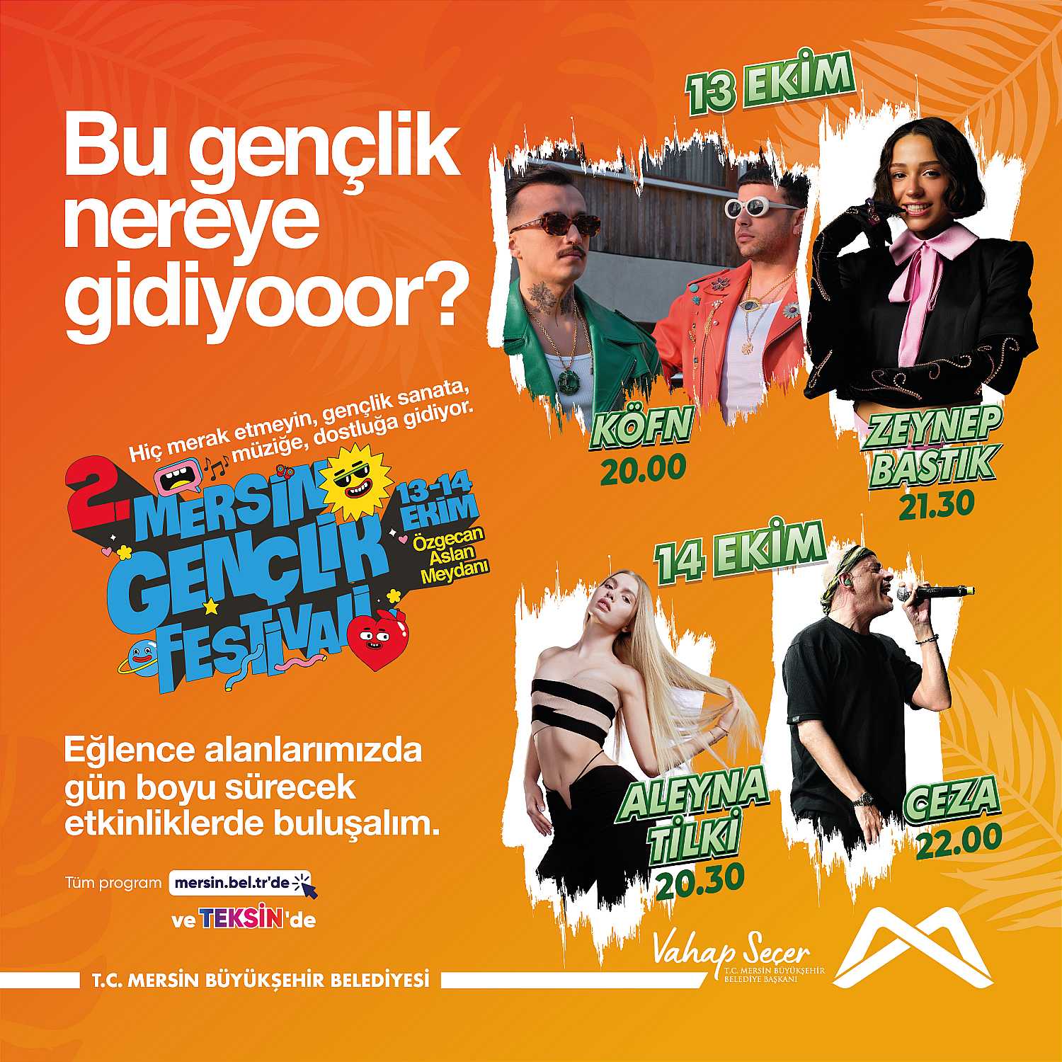 2. Mersin Gençlik Festivali etkinlik programı