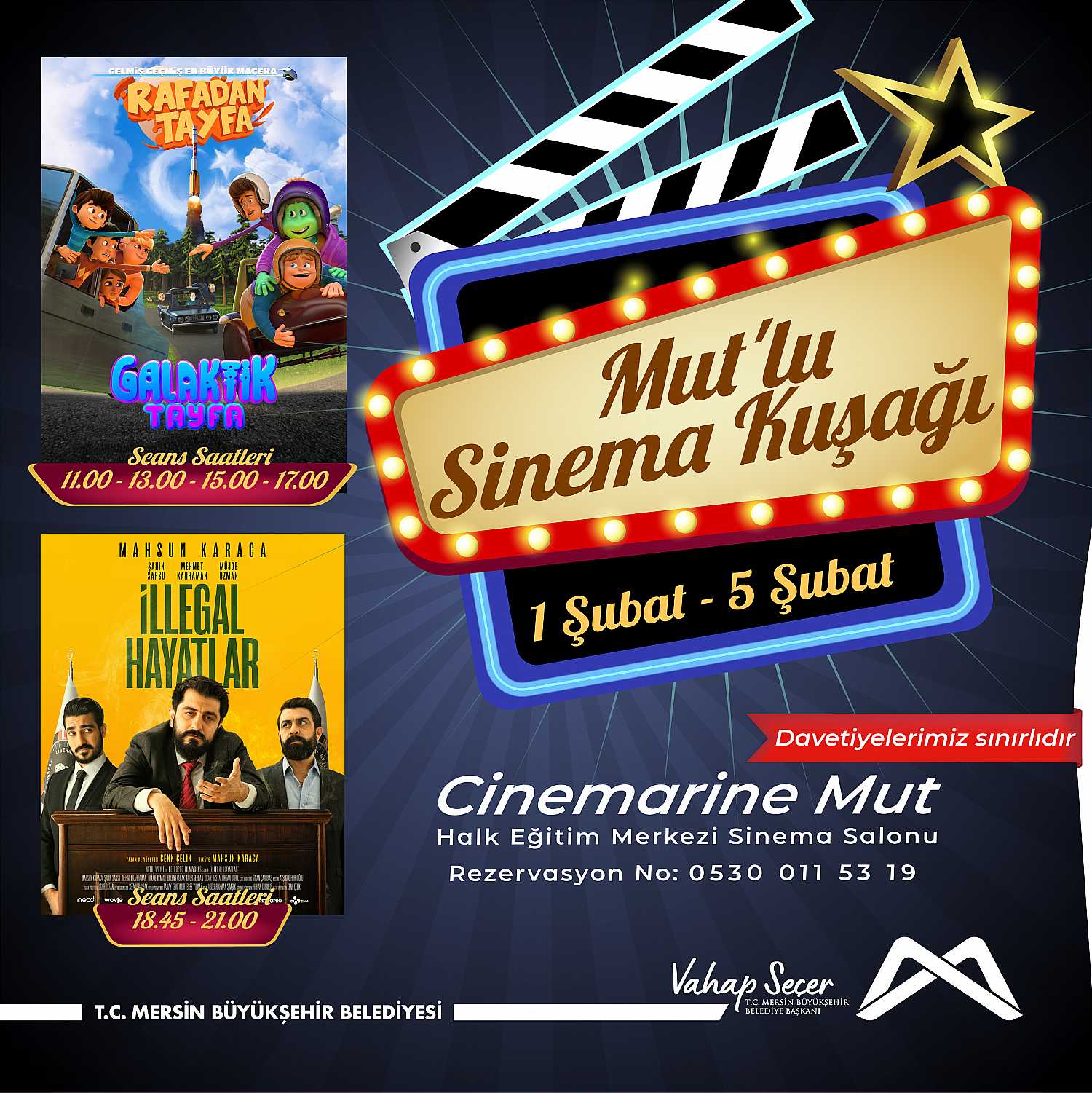 Mut'ta Sinema Kuşağı başlıyor!