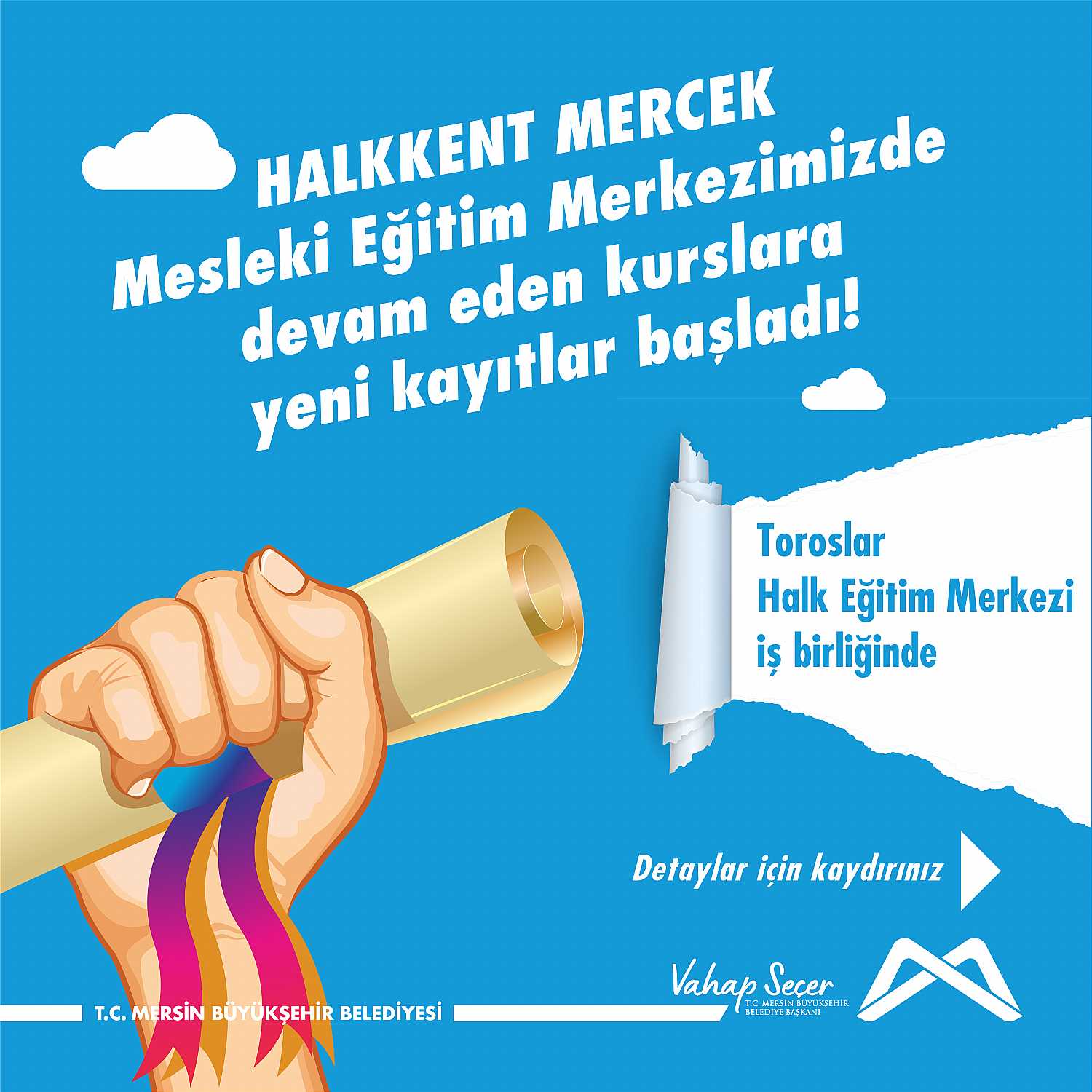 Halkkent Mercek Mesleki Eğitim Merkezimizde yeni kayıtlar başladı