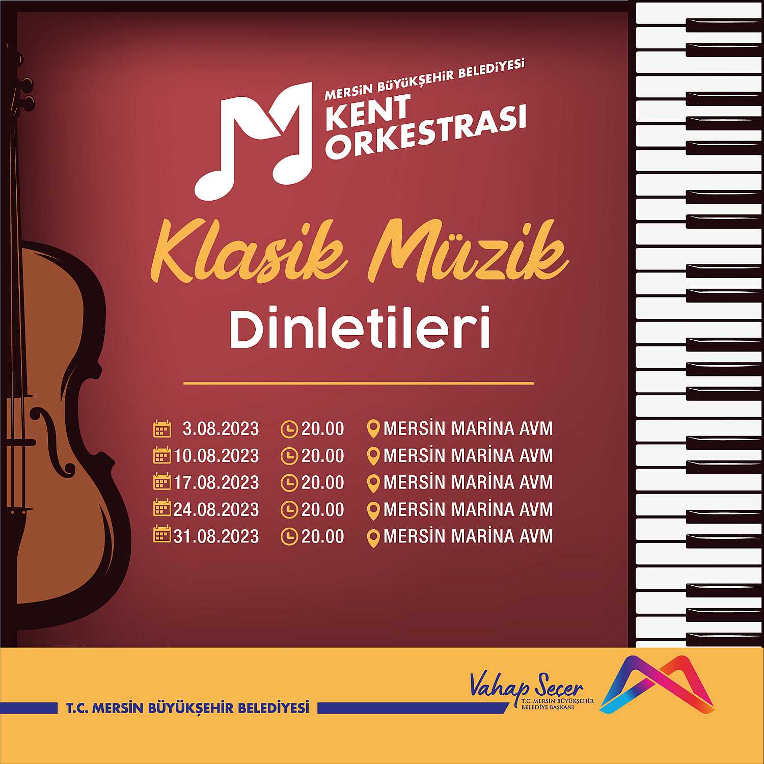 MBB Ağustos Ayı Klasik Müzik Dinletileri'nde buluşalım.