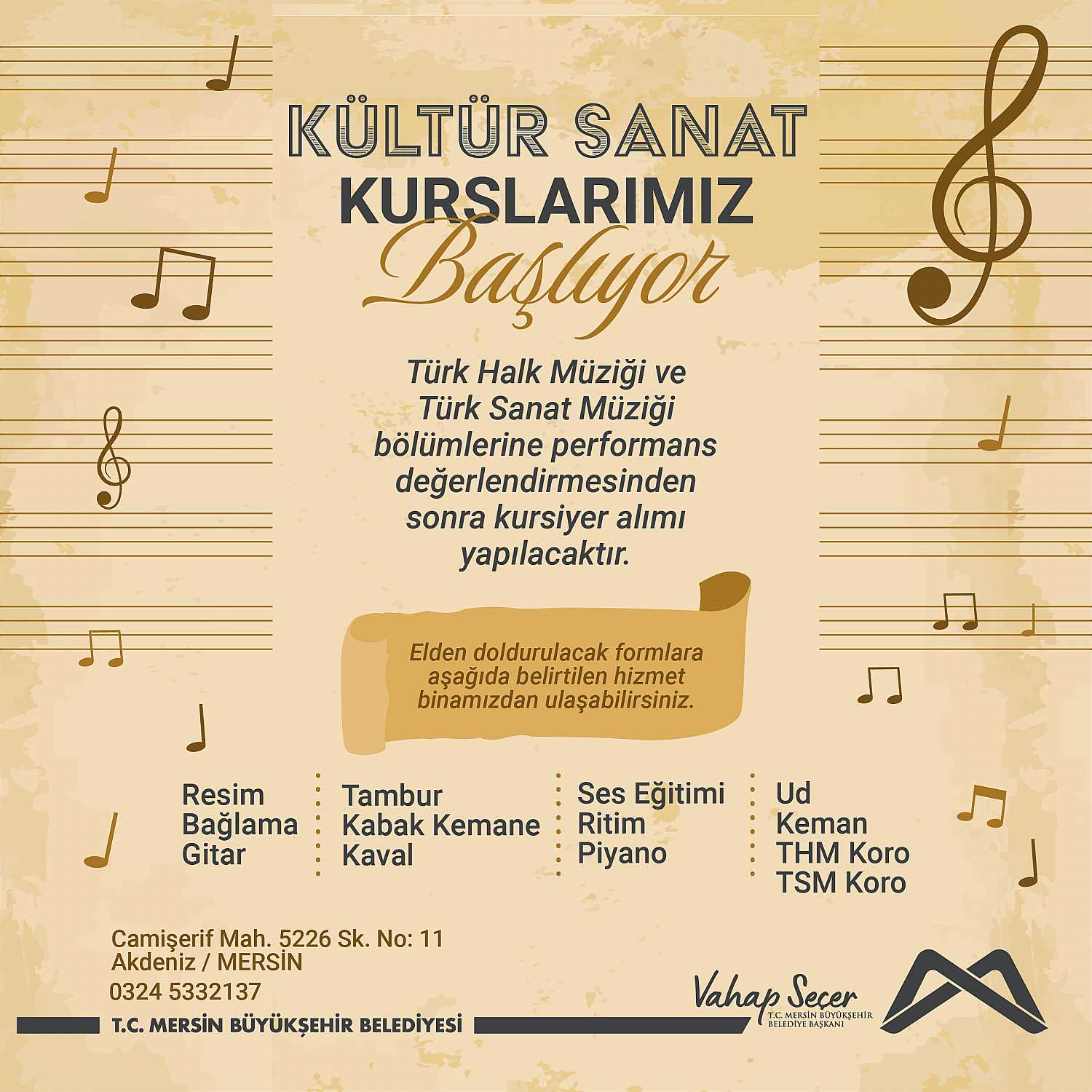 Kültür Sanat Kurslarımız başlıyor! 