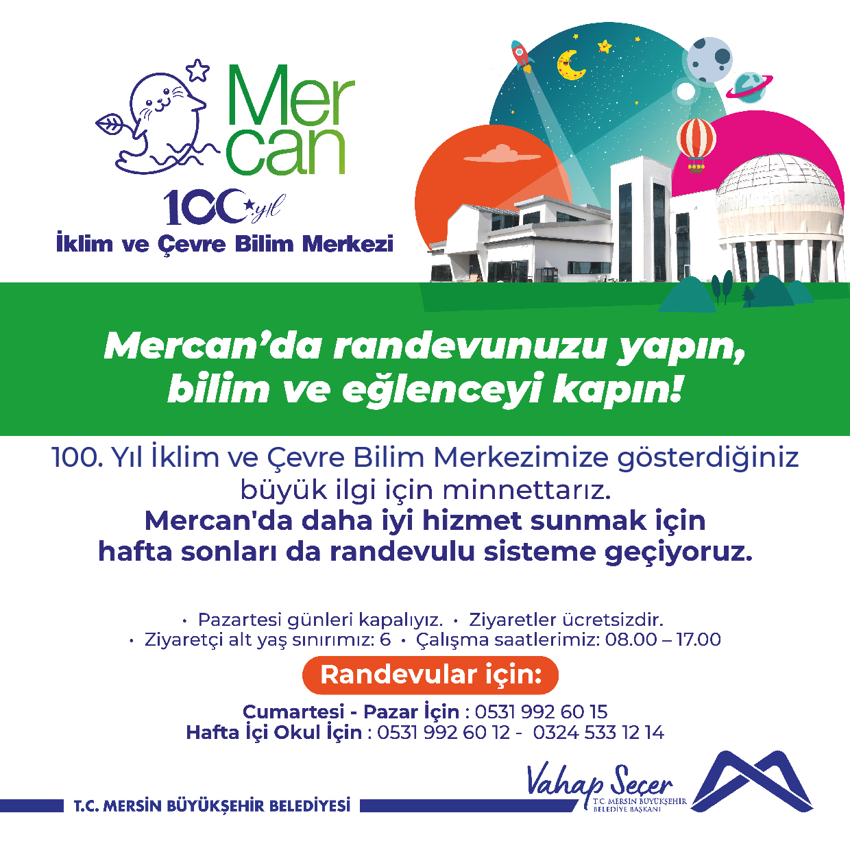 Mercan'da randevunuzu yapın, bilim ve eğlenceyi kapın!