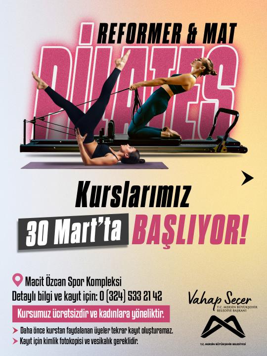 Ücretsiz Reformer & Mat Pilates Kurslarımız 30 Mart'ta Başlıyor!