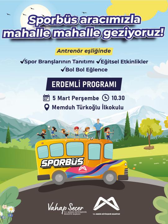 Sporbüs aracımızla mahalle mahalle geziyoruz! / ERDEMLİ PROGRAMI