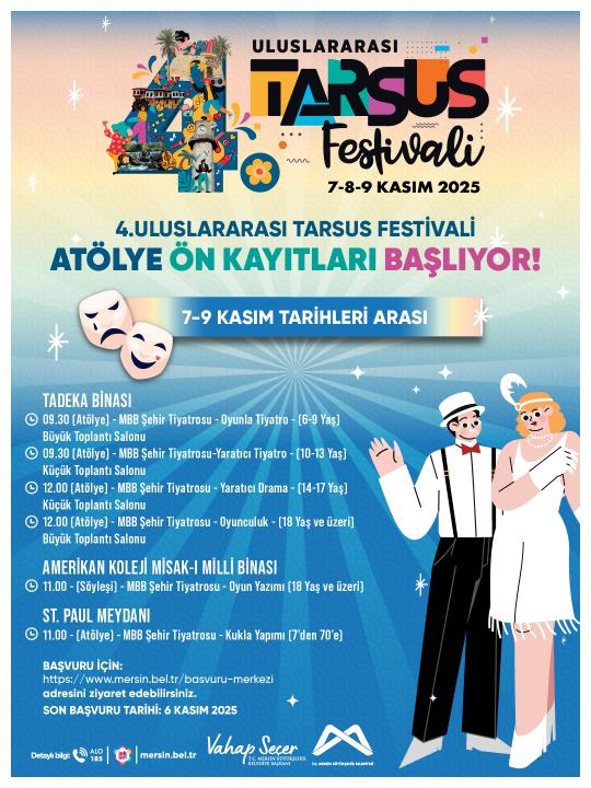 4. Uluslararası Tarsus Festivali Atölye Ön Kayıtları Başlıyor!