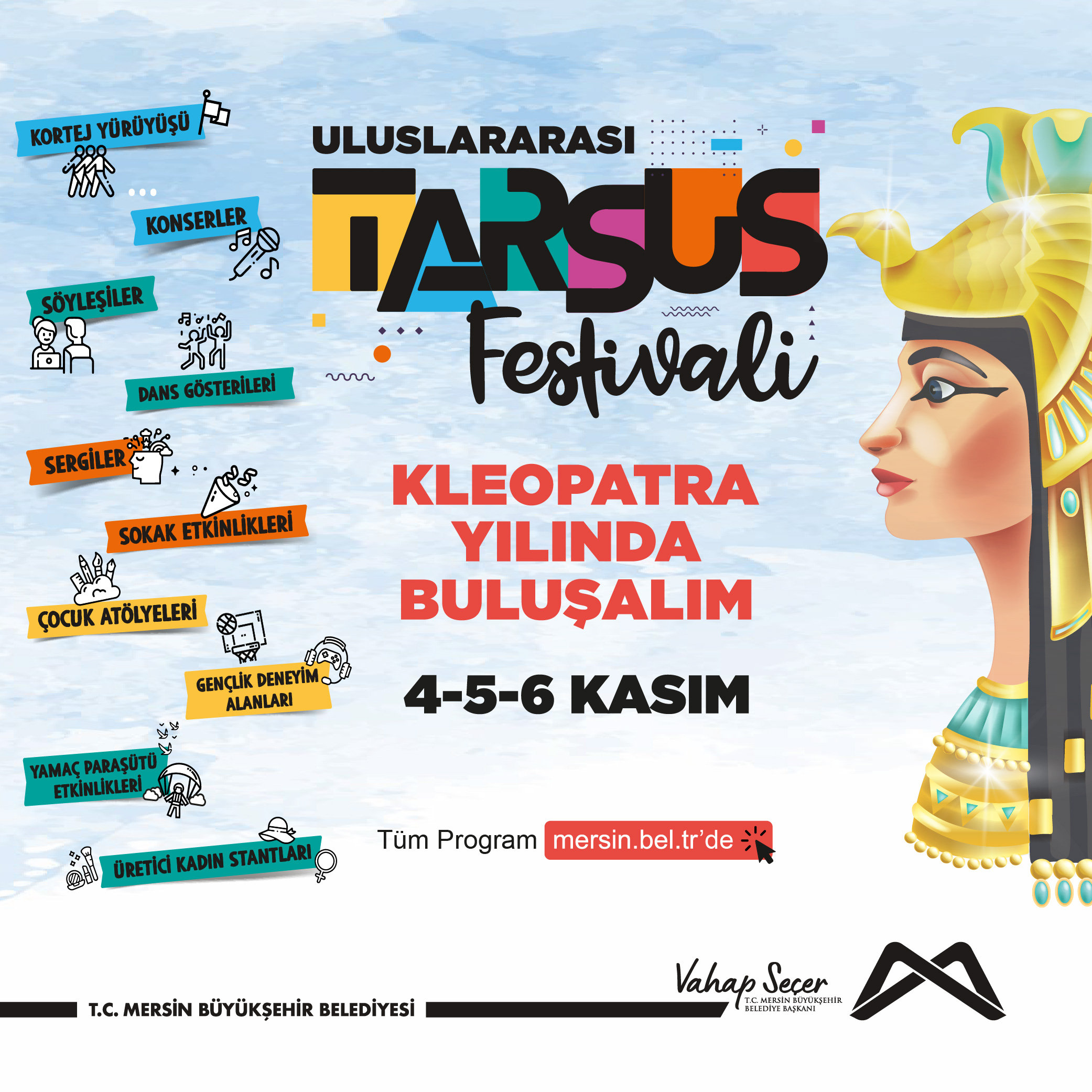 4-5-6 Kasım'da Uluslararası Tarsus Festivali'nde buluşalım