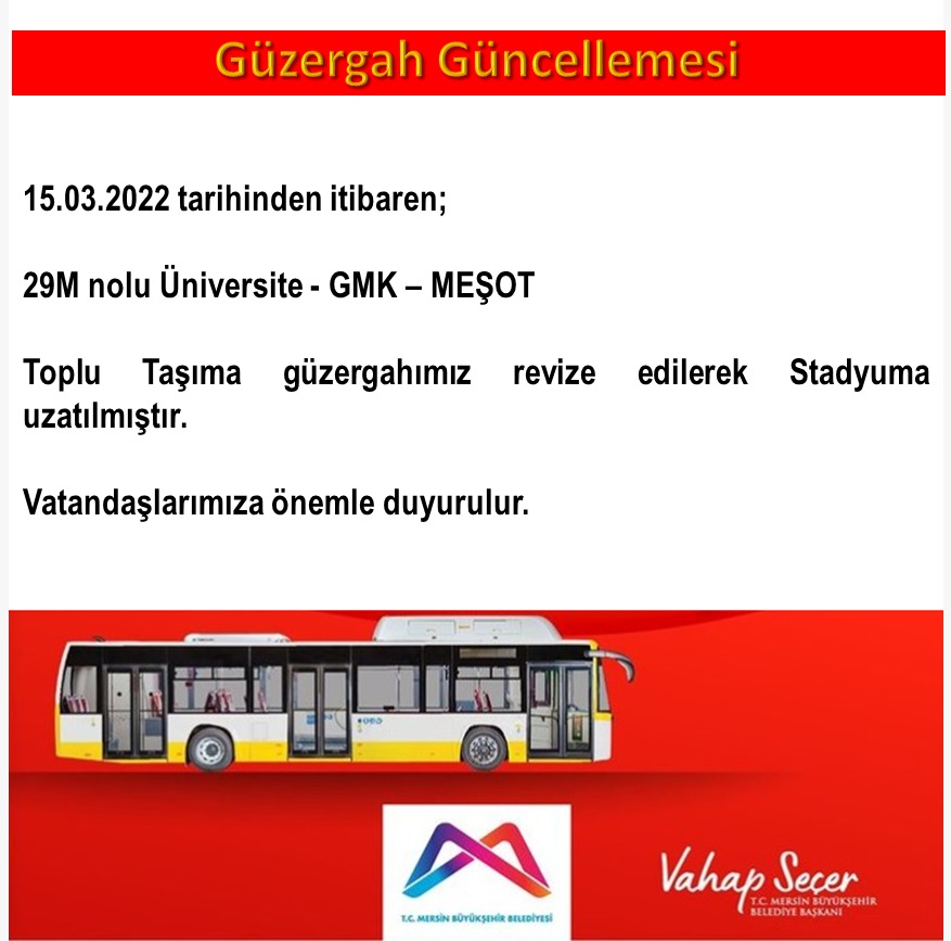 GÜZERGAH GÜNCELLEMESİ