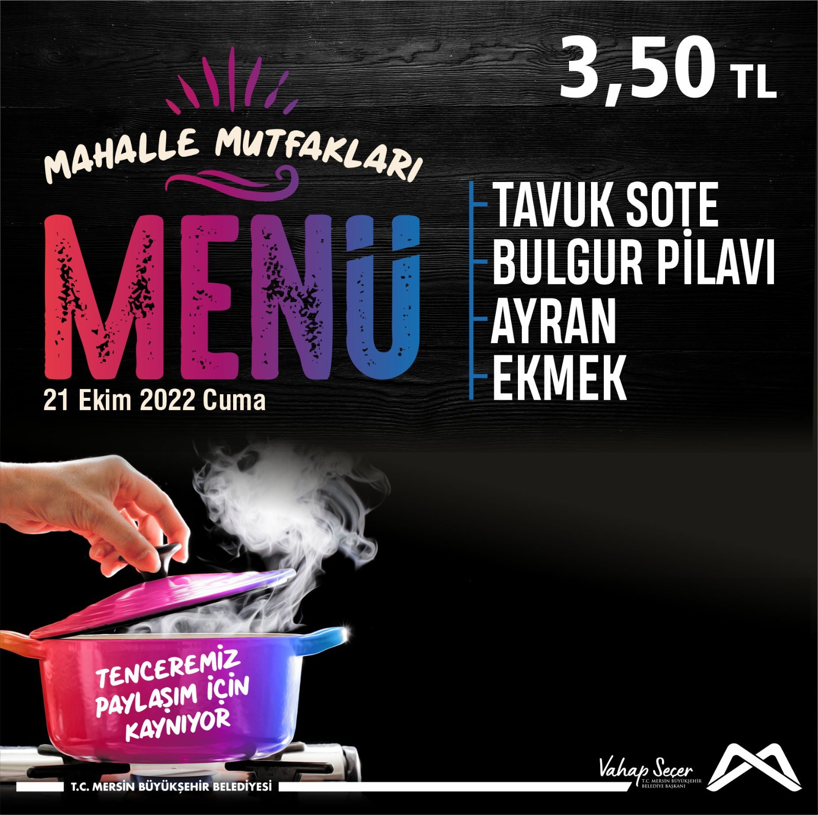 Mahalle Mutfakları Menümüz 21 Ekim 2022