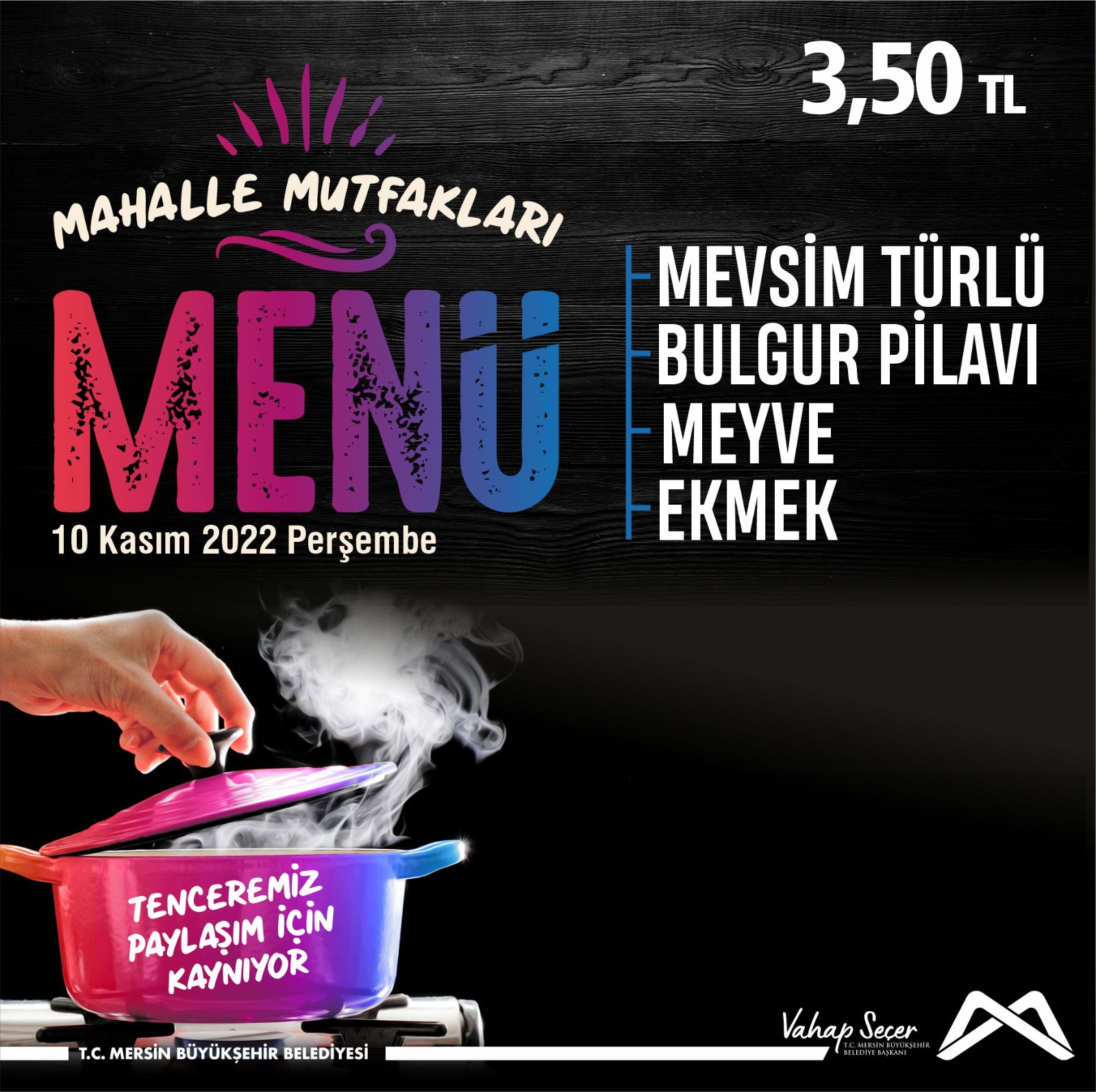 Mahalle Mutfakları Menümüz 10 Kasım 2022