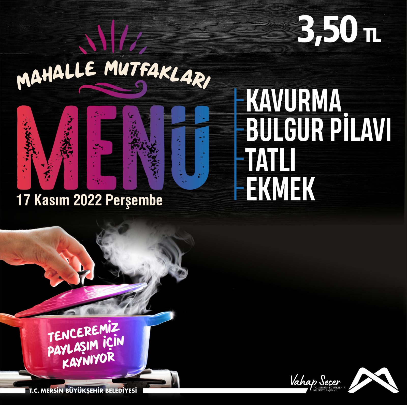 Mahalle Mutfakları Menümüz 17 Kasım 2022