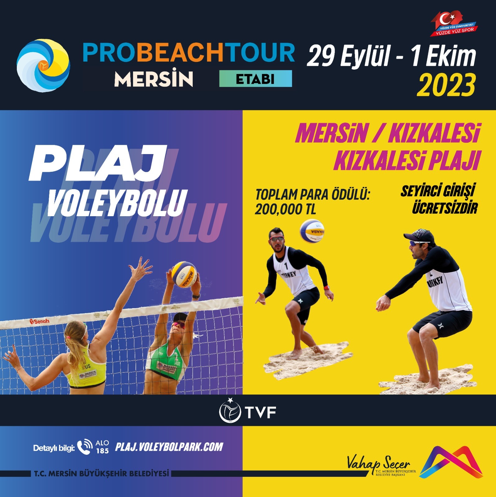 Pro Beach Tour Mersin Etabı Plaj Voleybolu'nda buluşalım!