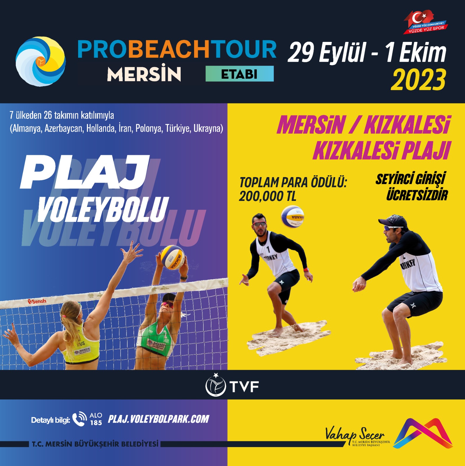 Pro Beach Tour Mersin Etabı Plaj Voleybolu'nda buluşalım!