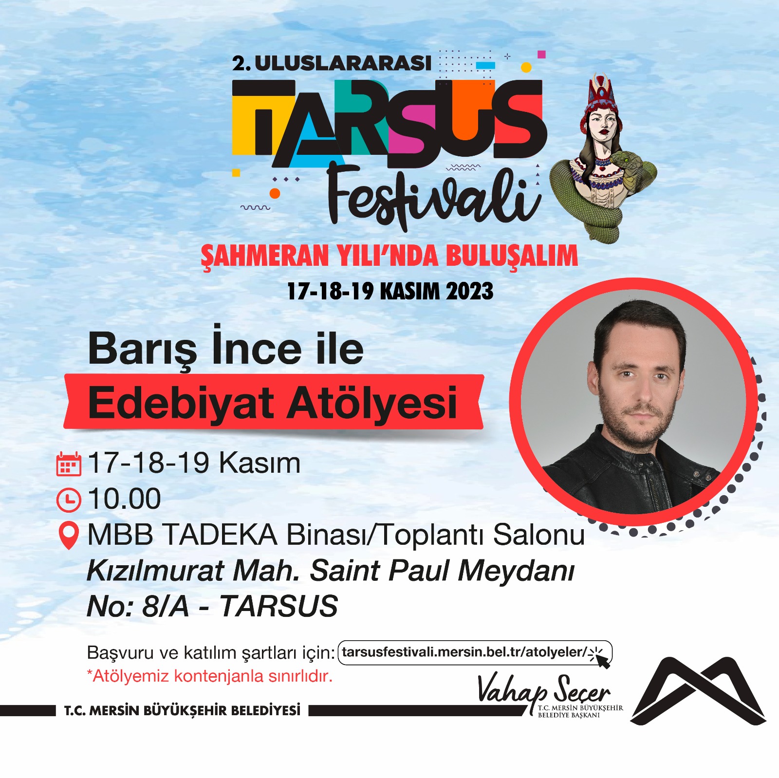 2. Uluslararası Tarsus Festivali  -  Barış İnce ile Edebiyat Atölyesi