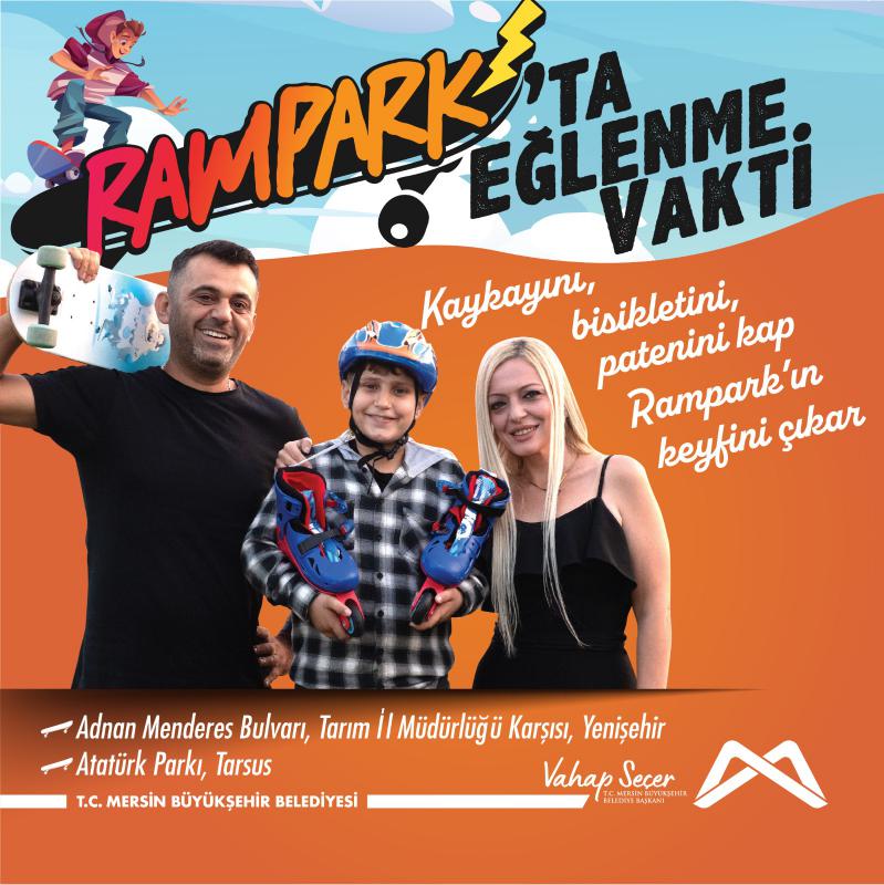 Kaykayını, bisikletini, patenini kap Rampark'ın keyfini çıkar.