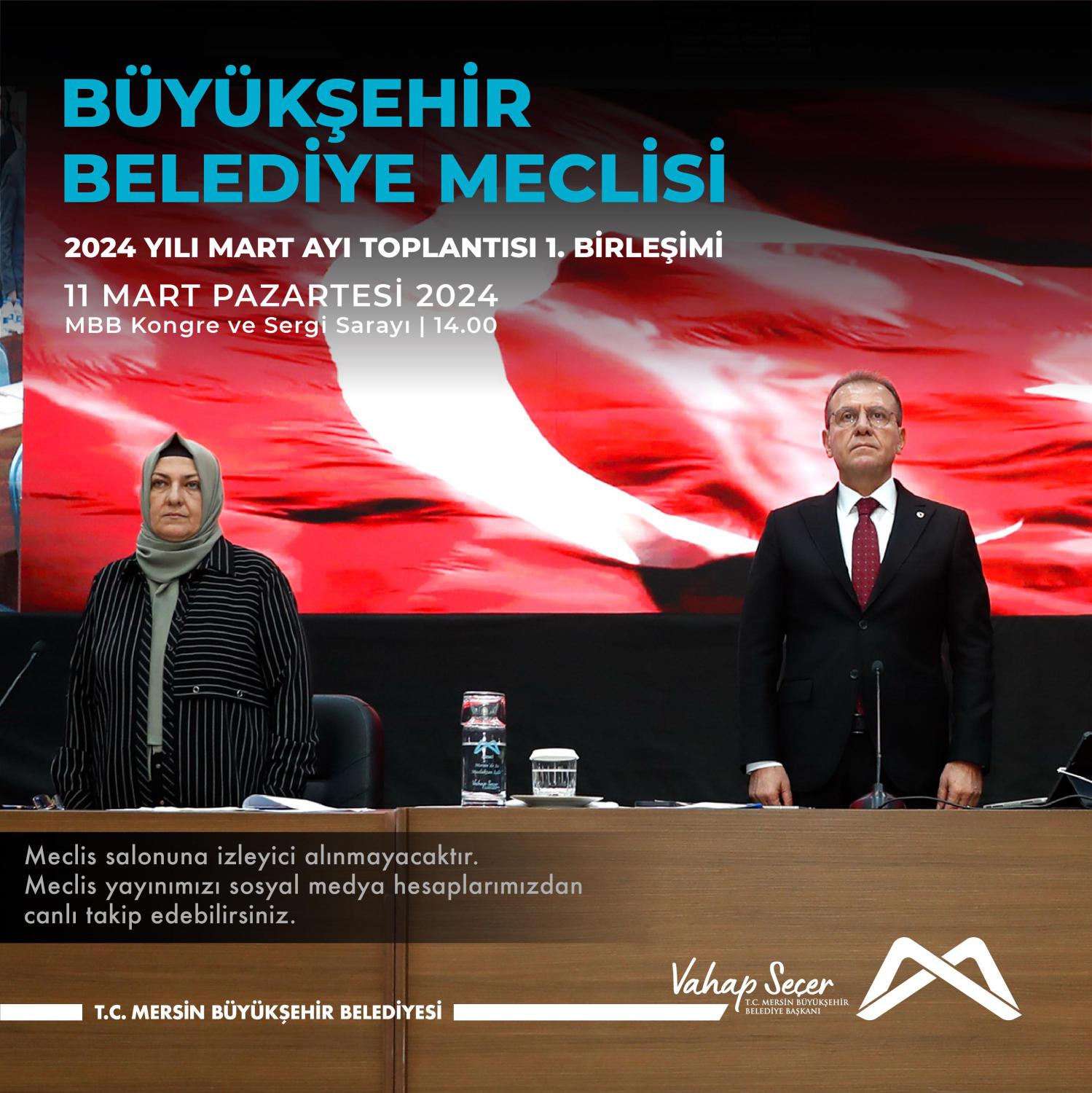 Büyükşehir Meclisi 2024 Yılı Mart Ayı Birinci Birleşimi