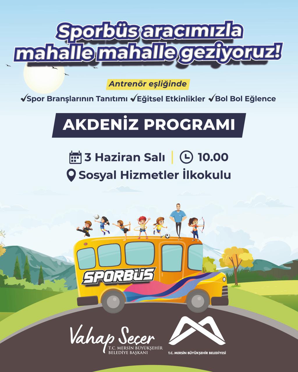 Sporbüs aracımızla mahalle mahalle geziyoruz! AKDENİZ PROGRAMI