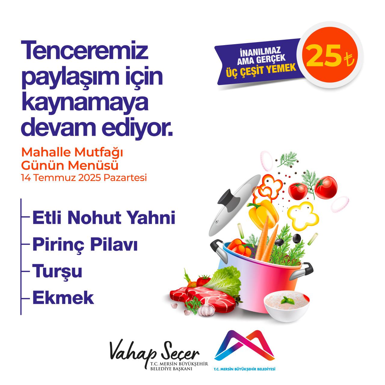 14 Temmuz Mahalle Mutfakları menümüz: