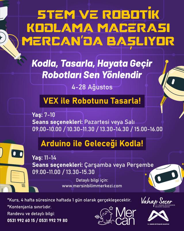 STEM ve Robotik Kodlama Macerası Mercan’da başlıyor! 