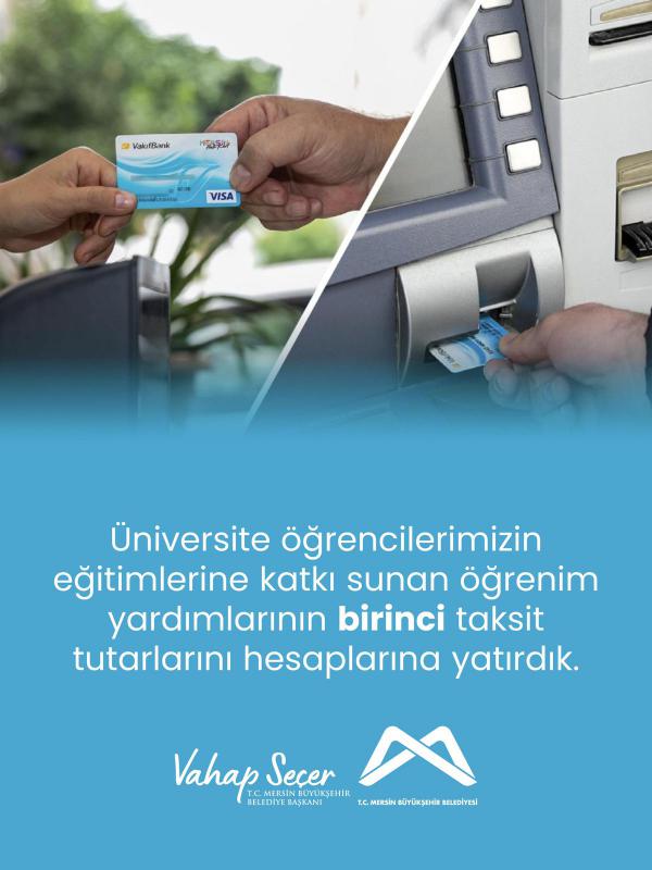 Üniversite öğrencilerimizin eğitimlerine katkı sunan öğrenim yardımlarının birinci taksit tutarlarını hesaplarına yatırdık.
