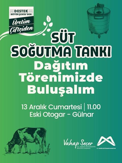 Süt Soğutma Tankı Dağıtım Törenimizde Buluşalım! 