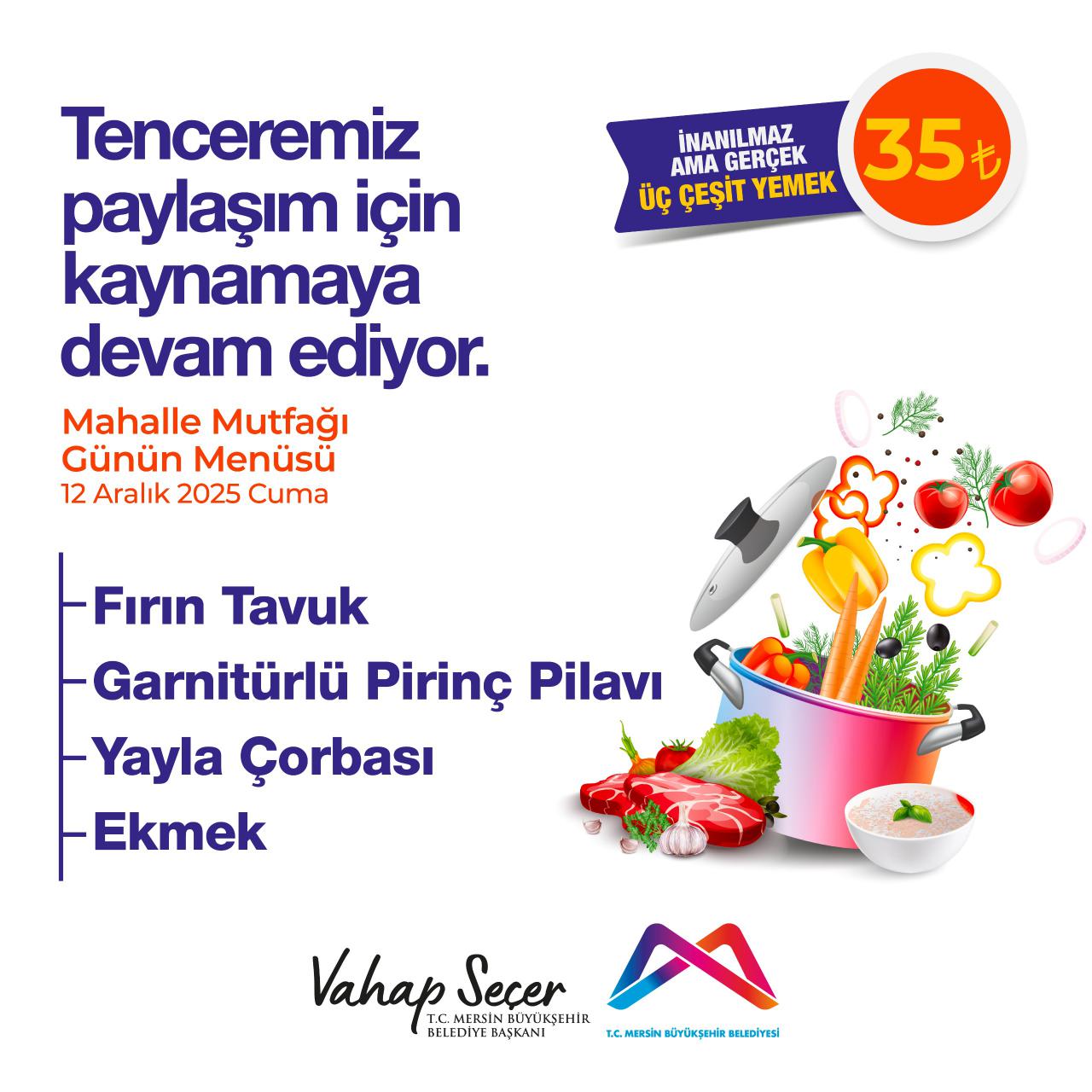 12 Aralık Mahalle Mutfakları menümüz: