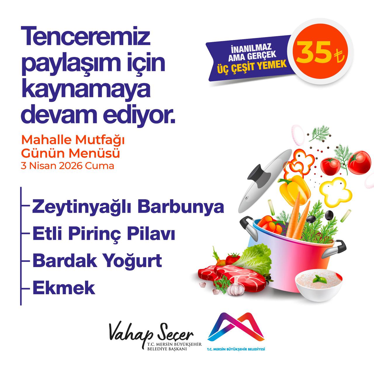 3 Nisan Mahalle Mutfakları menümüz: