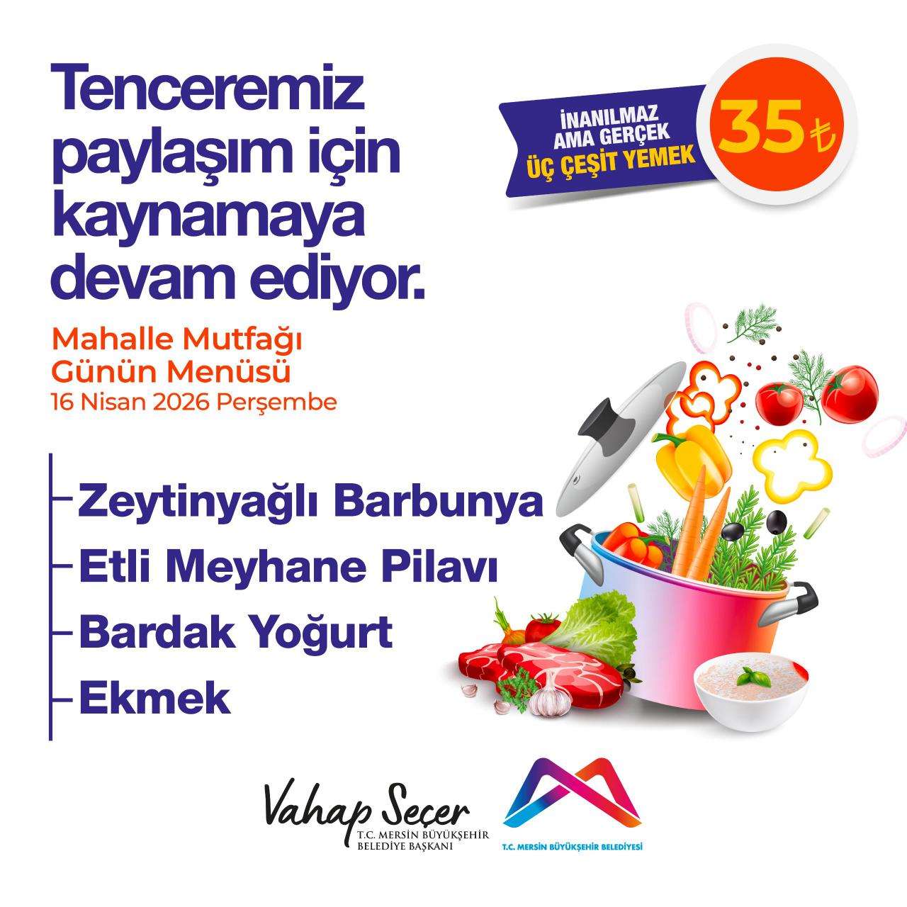 16 Nisan Mahalle Mutfakları menümüz: