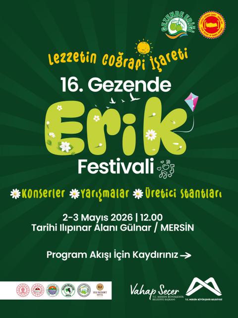 Lezzetin Coğrafi İşareti 16. Gezende Erik Festivalinde buluşalım! 