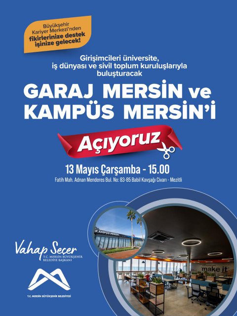 Garaj Mersin ve Kampüs Mersin'i açıyoruz!