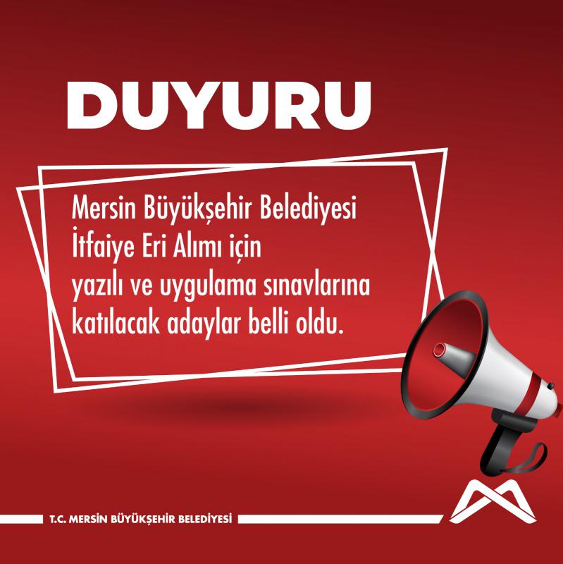 İtfaiye Eri Alımı Yazılı ve Uygulamalı Sınavlara  Katılacak Adaylar Belli Oldu